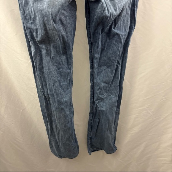 7 For All Mankind Mens Relaxed Straight Blue Jeans 32x35 Rare Light Wash Denim - Picture 10 of 12